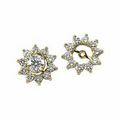 14K Yellow 3/4 CTW Diamond Round Earring Jacket